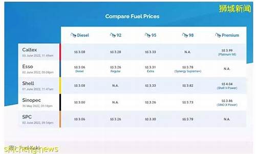 新加坡油价多少钱一升_新加坡汽油价格每吨多少钱